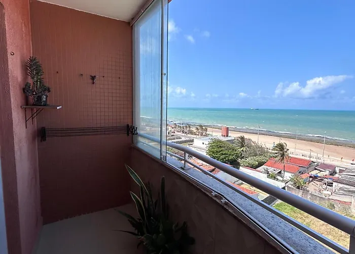 Flat A Beira-Mar Com Vista Para A Praia Do Meio