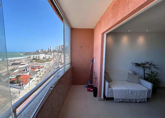 Flat A Beira-Mar Com Vista Para A Praia Do Meio